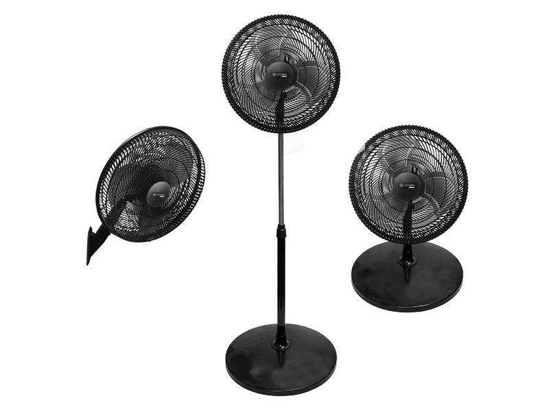 VENTILADOR DE PIE 18` 75W 3 ASPAS METALICAS ,3 VELOCIDADES WHITENBLACK BVPWB18M S/S
