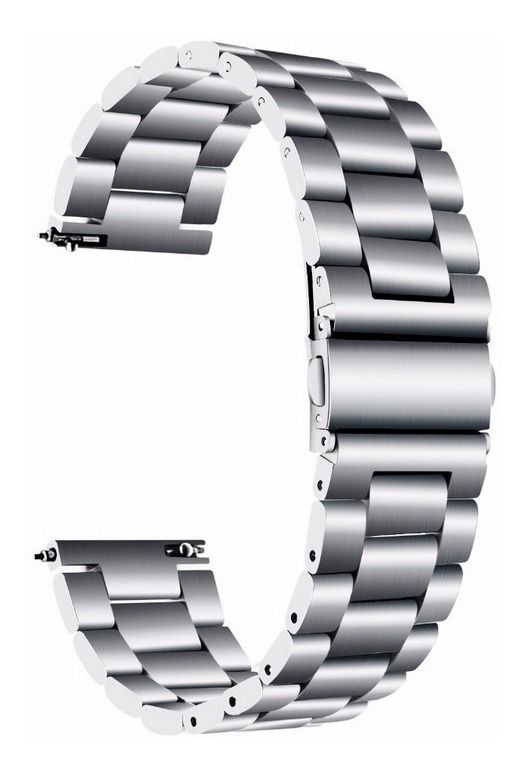 MALLA SMARTWATCH METAL PLATA 20MM ESLABON
