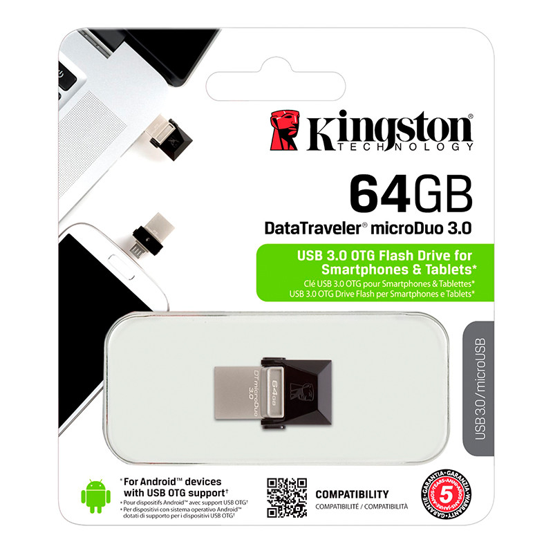 PEN DRIVE 64GB 3.2 KINGSTON DT MICRODUO USB-A/ USB-C GEN1