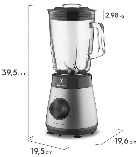 LICUADORA EBS30  800W  JARRA DE 1,5  VIDRIO EXPERIENCE ELECTROLUX