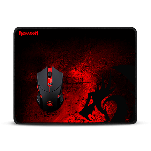 COMBO GAMER MOUSE CABLEADO CENTROPHORUS + MOUSEPAD PISCES NEGRO/ROJO M601WL-BA REDRAGON