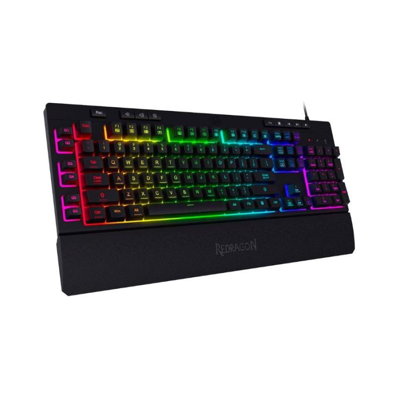 TECLADO USB GAMER REDRAGON K512 SHIVA BLACK RGB