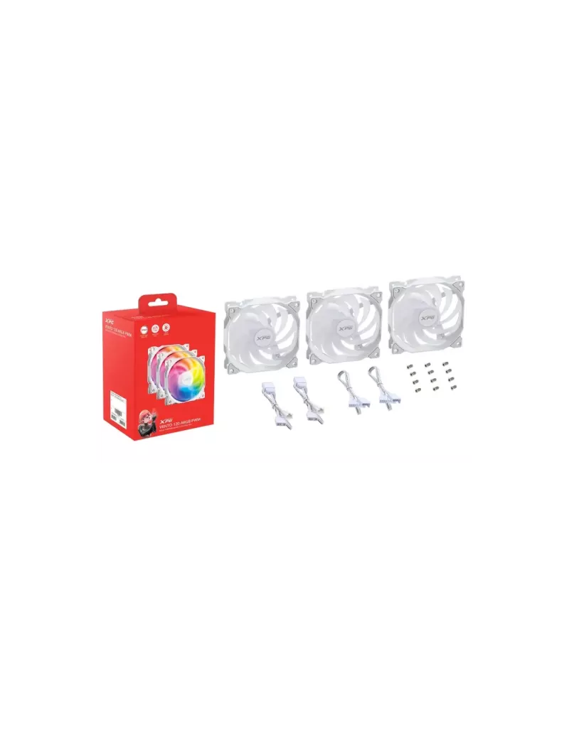 COOLER CHASIS 120MM PACK X3 BLANCO ARGB XPG VENTO