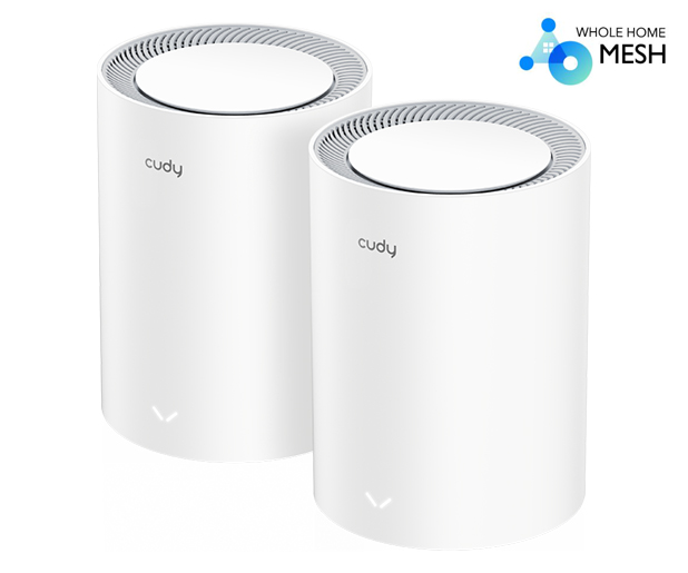 ACCESS POINT MESH (PACK X2) CUDY M3000 AX3000 DUAL BAND WIFI6 200 DISP 400M2 2.5G PORT