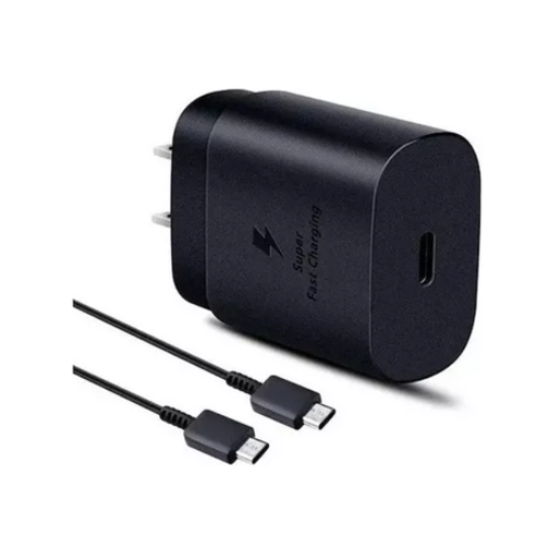 CARGADOR SAMSUNG 5V-9V 2A-1.67A 15W + CABLE TIPO C NEGRO  EP-T1510XBSGAR