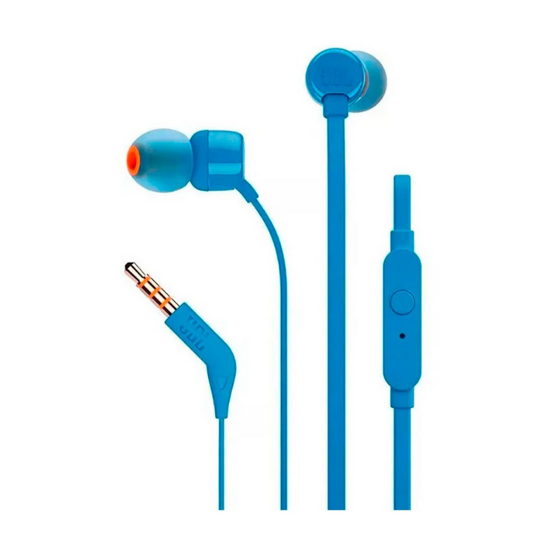 AURICULAR JBL T110 AZUL C/MIC