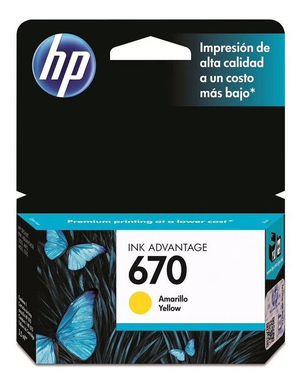 HP 670 AMARILLO P/3525/4615/5525 3.5ML