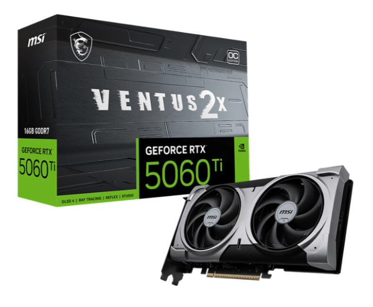 PLACA DE VIDEO 16GB RTX 5060TI MSI VENTUS 2X OC PLUS GDDR7