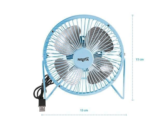VENTILADOR USB METALICO DE COLORES VARIOS NISUTA NSFANUC