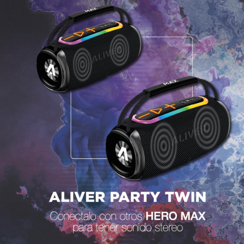 PARLANTE BT PORTATIL ALIVER ALS-HERO MAX -HP1 NEGRO