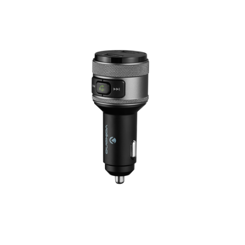 TRANSMISOR FM 12V AUTO - BT+ PUERTOS PD TIPO C Y USB 3.0 VK-3039-BK PISTON VOLKANO