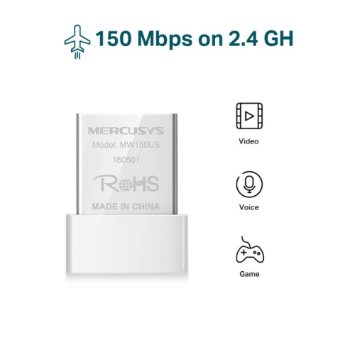RED USB WIFI MERCUSYS MW150US NANO 150MBPS