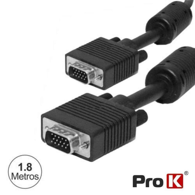 CABLE VGA DB15 MACHO A MACHO 1.8MT C/FILTRO GENERICO
