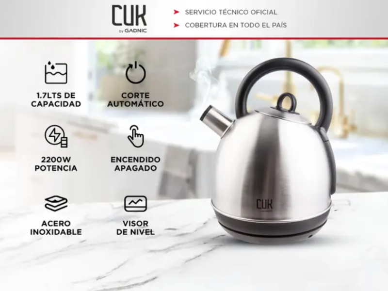 PAVA ELECTRICA PAVELE07 1.7LT ACERO GADNIC CUK