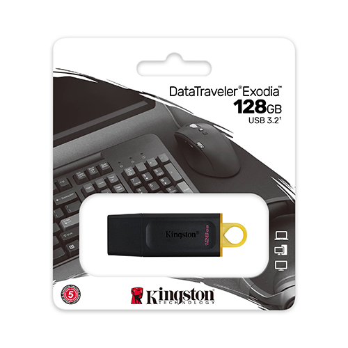 PEN DRIVE 128GB 3.2 KINGSTON DTX EXODIA NEGRO