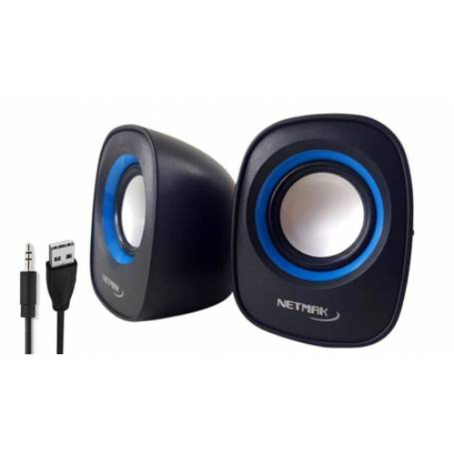 PARLANTE NETMAK USB NEGRO/AZUL NM-9025B