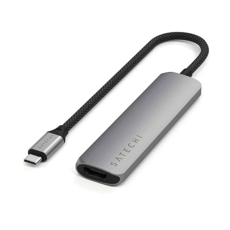 HUB USB TIPO C 4P 2 USB 3.2 + 1 TIPO C + 1 HDMI 4K A 60HZ A02074 SATECHI