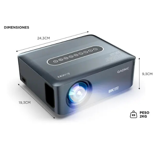 PROYECTOR GADNIC PROJ0090 8000LM FHD HDMI ANDROID 9.0