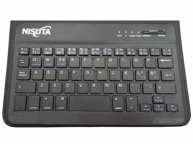 FUNDA C/TECLADO TABLET 7/8` NISUTA NSFUTE78B BLUETOOTH NEGRO
