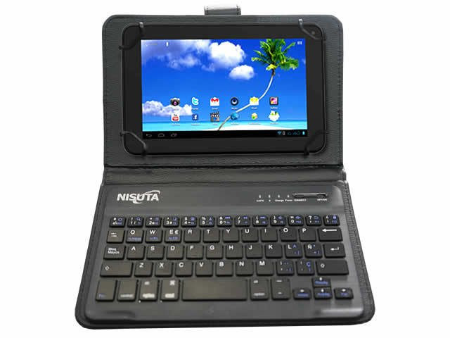 FUNDA C/TECLADO TABLET 7/8` NISUTA NSFUTE78B BLUETOOTH NEGRO