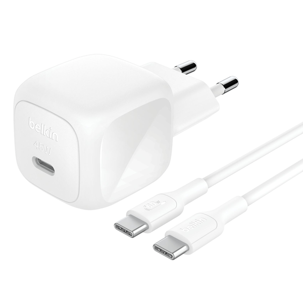 CARGADOR BELKIN 25W TIPO C + CABLE TIPO C 1M WCA012AU1MWH-B6