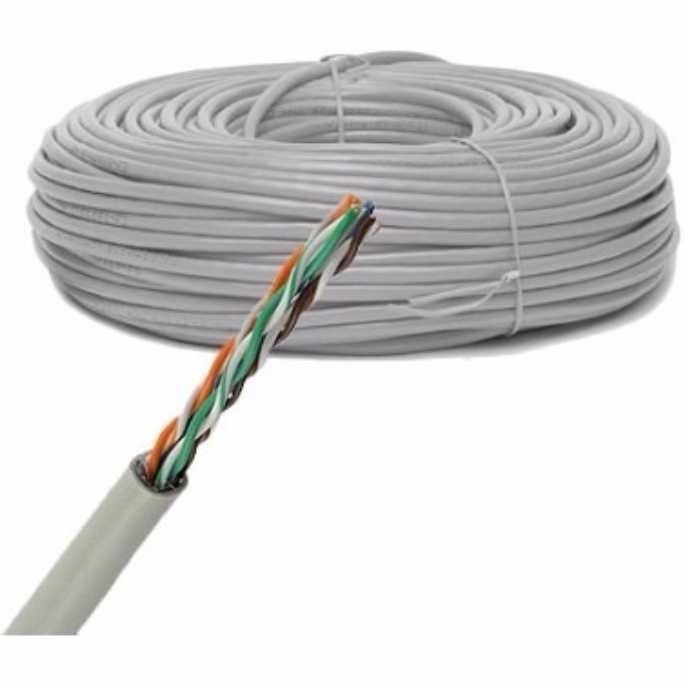 CABLE UTP 5E BOBINA INTERIOR 100MT PLUS VAINA BLANCA