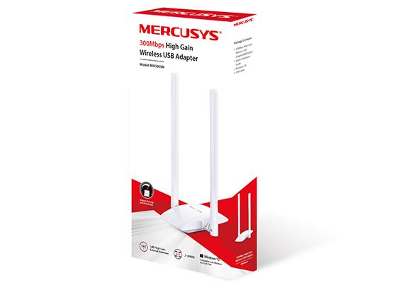 RED USB WIFI MERCUSYS MW300UH 300MBPS 2 ANTENAS