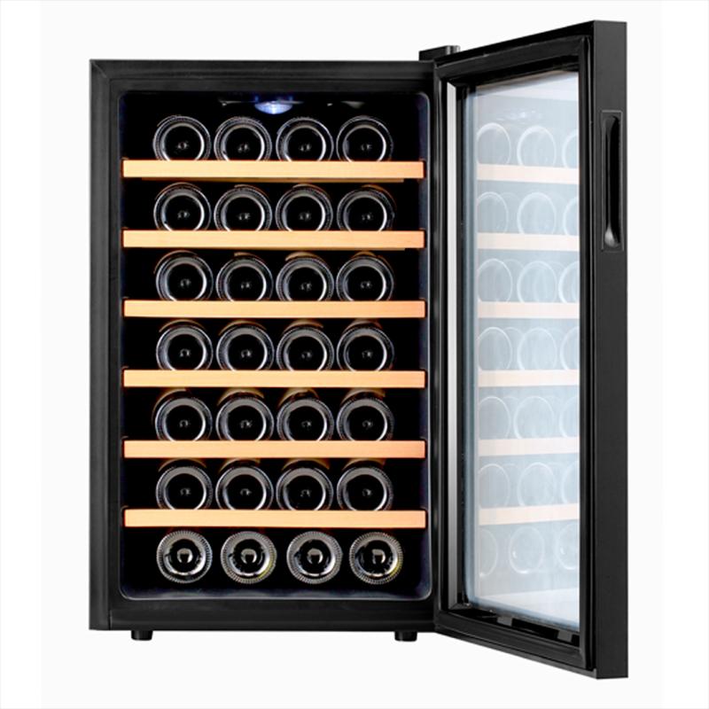 Cava para vinos Microsonic 28 botellas con estantes de madera