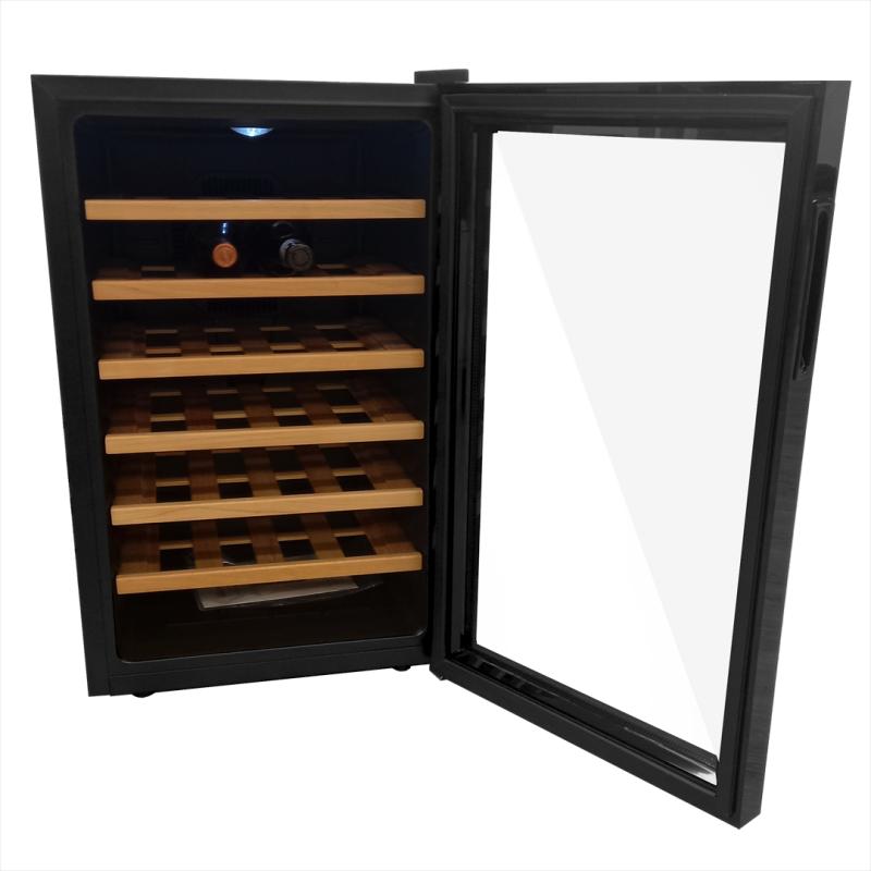 Cava para vinos Microsonic 28 botellas con estantes de madera