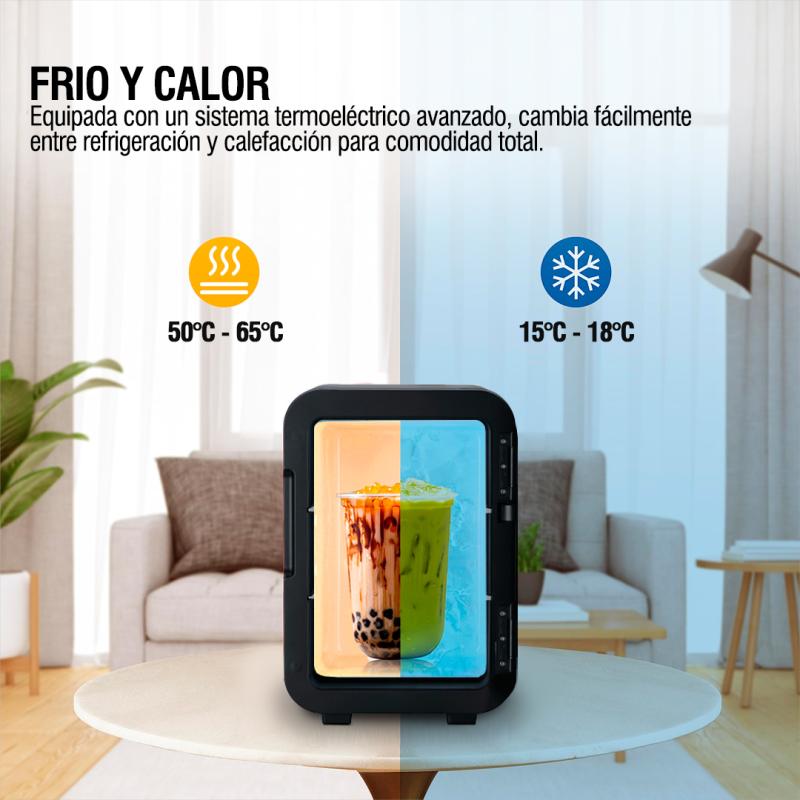 Conservadora Eléctrica Microsonic Frio Calor Microsonic 4lts Negro