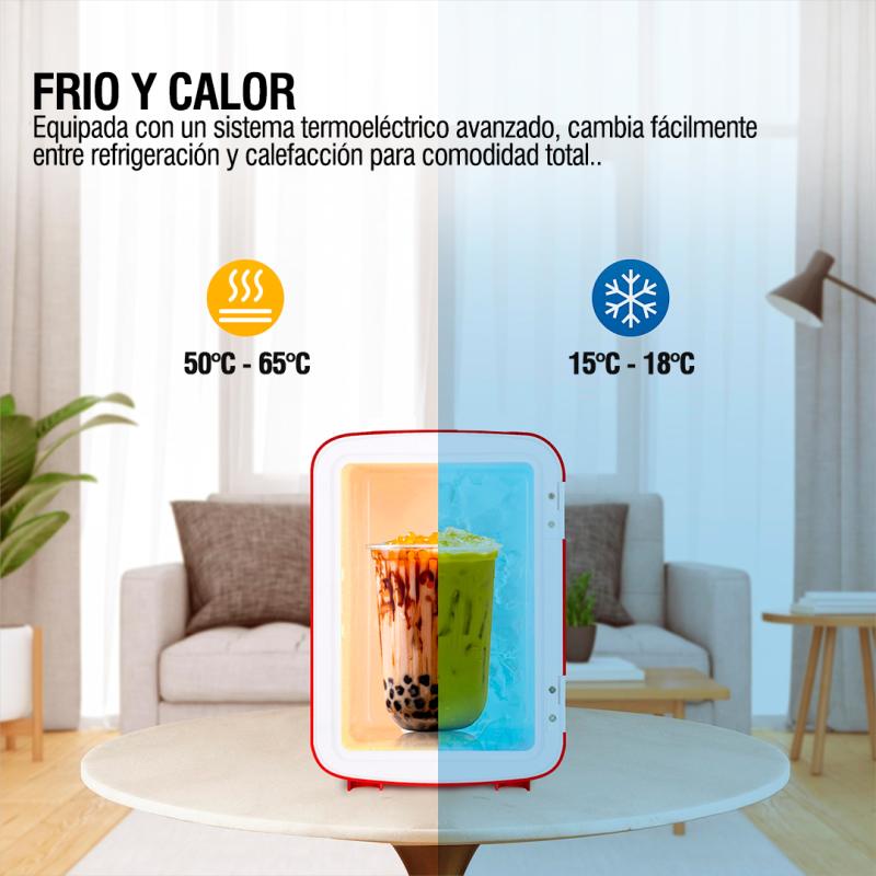 Conservadora Eléctrica Microsonic Frio Calor Microsonic 4lts Rojo