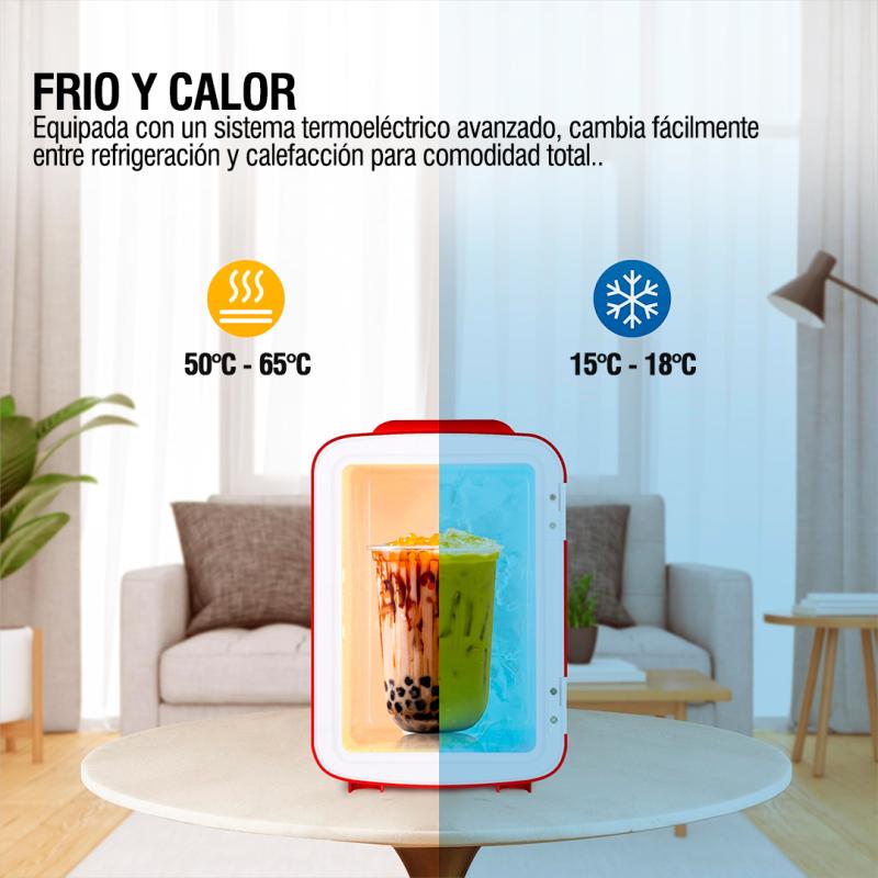 Conservadora Eléctrica Microsonic Frio Calor Microsonic 9lts Rojo