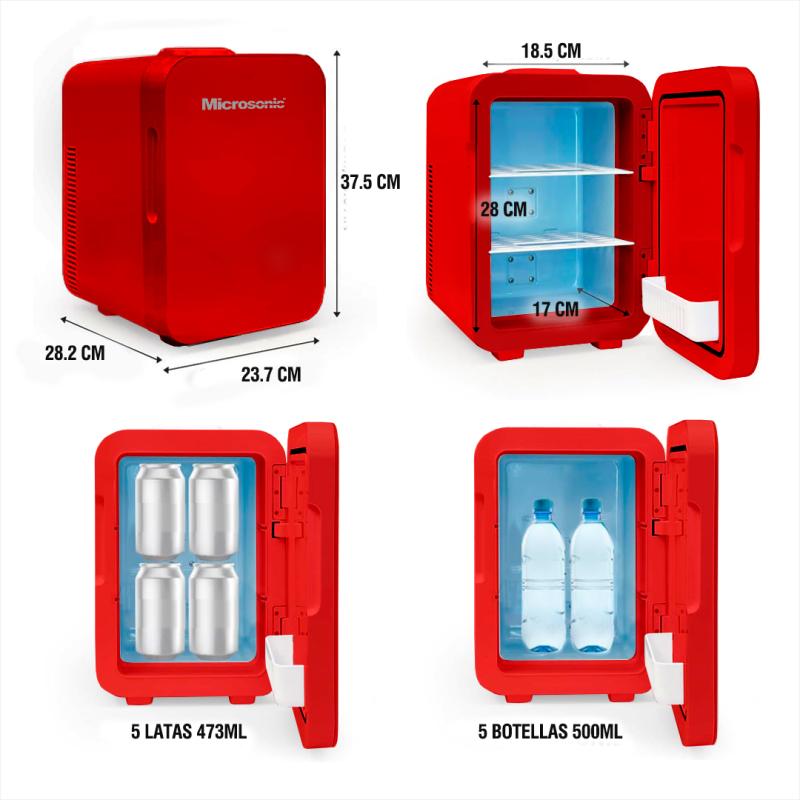 Conservadora Eléctrica Microsonic Frio Calor Microsonic 9lts Rojo