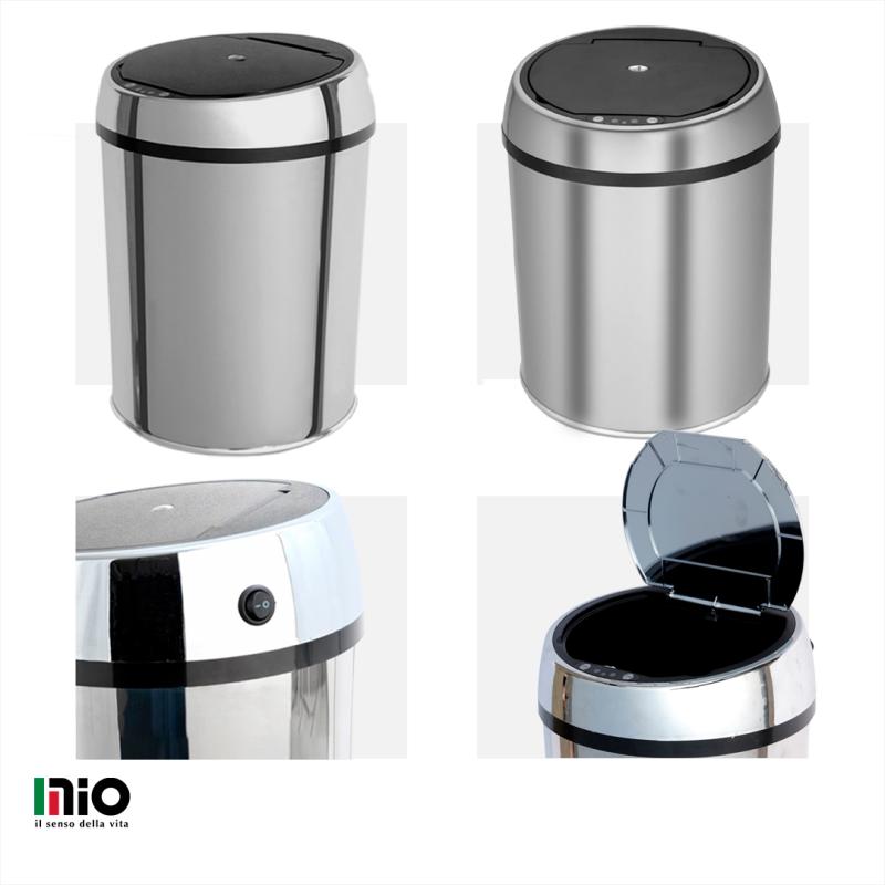 Cesto de basura automático Mio 15 litros plateado