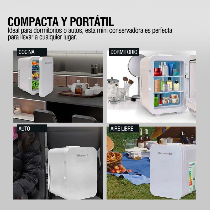 Conservadora Eléctrica Microsonic Frio Calor Microsonic 9lts Blanco