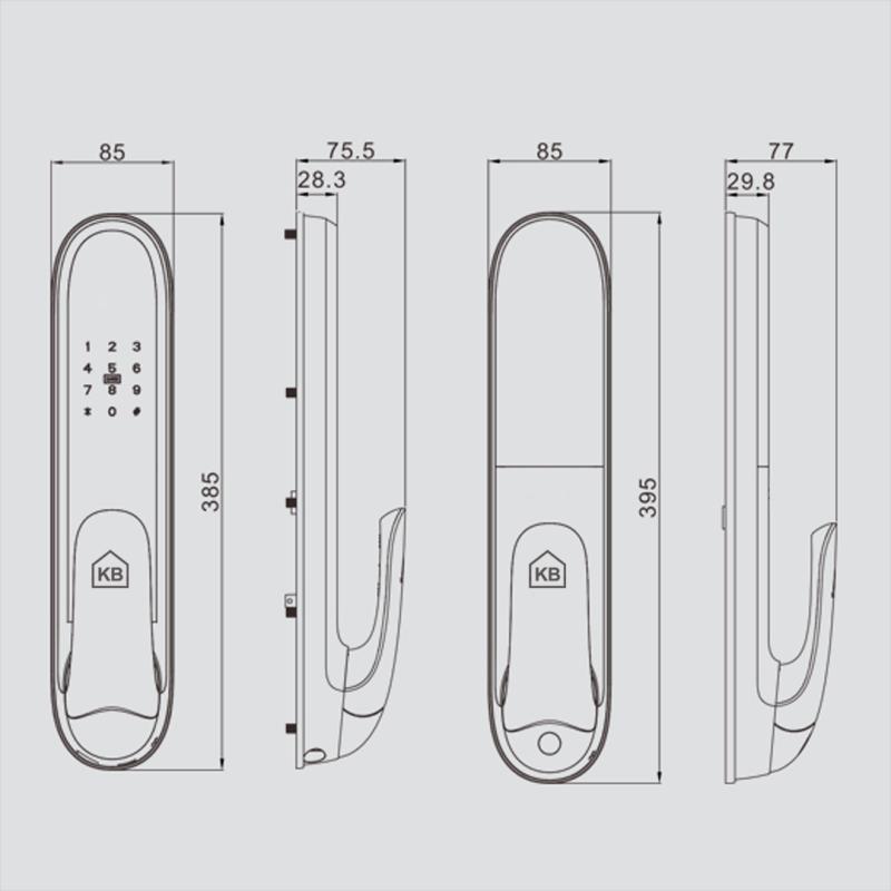 Cerradura electrica inteligente KanjiBlack A8