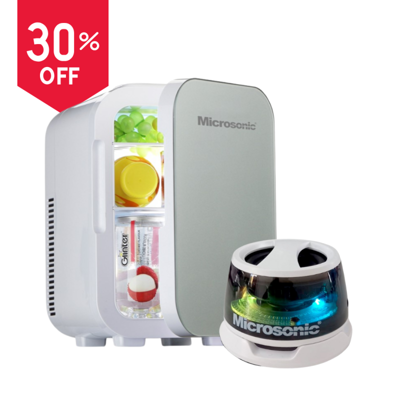 COMBO Conservadora Blanco Microsonic + Parlante Blanco IGO5