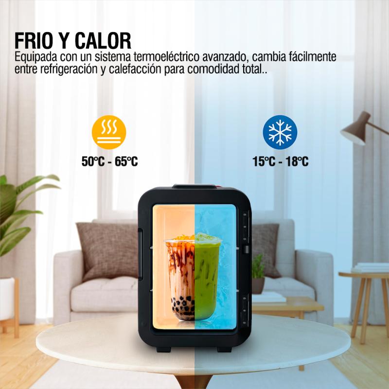 Conservadora Eléctrica Microsonic Frio Calor Microsonic 9lts Negro