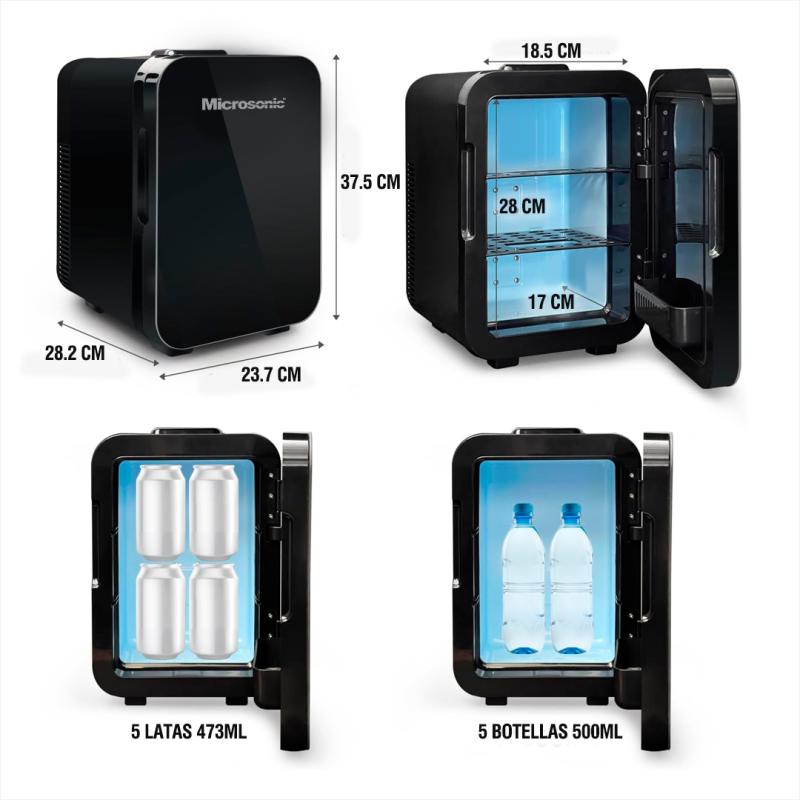 Conservadora Eléctrica Microsonic Frio Calor Microsonic 9lts Negro
